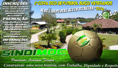 Confira o Regulamento da 2ª Copa Zico de Futebol Suiço Veteranos 2012
